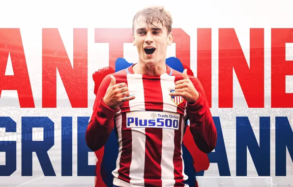 Wallpaper, sport, football, player, Atletico Madrid, Antoine Griezmann