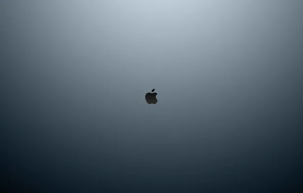 Картинка apple, яблоко, минимализм, текстура, компьютеры, серый фон, текстуры, style