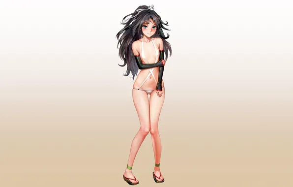Girl, sexy, cleavage, long hair, boobs, anime, beautiful, pretty