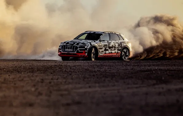 Картинка песок, Audi, пыль, 2018, E-Tron Prototype