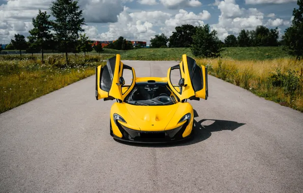 Картинка McLaren, McLaren P1, butterfly doors, P1