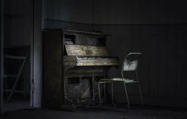 Музыка, стул, пианино