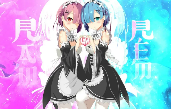 Девушки, аниме, арт, Re: Zero kara Hajimeru Isekai Seikatsu