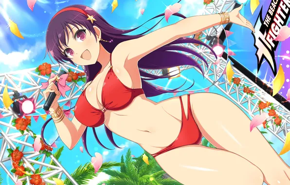 Girl, sexy, cleavage, long hair, boobs, anime, beautiful, pretty