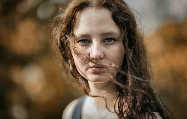 Взгляд, девушка, портрет