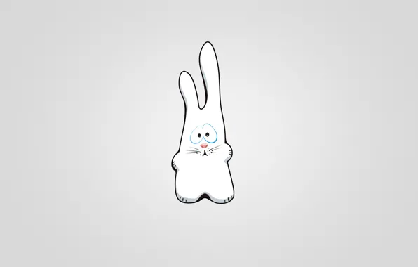 Картинка заяц, минимализм, кролик, светлый фон, rabbit