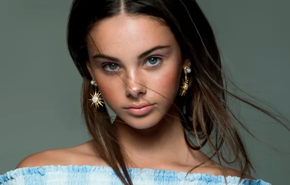 Girl, model, look, makeup, earrings, Meika Woollard