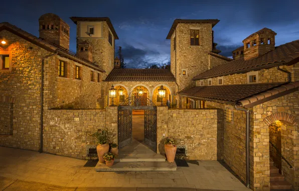 Exterior, Villa Montagna, Luxury Stone House, Coronado, mediterranean style