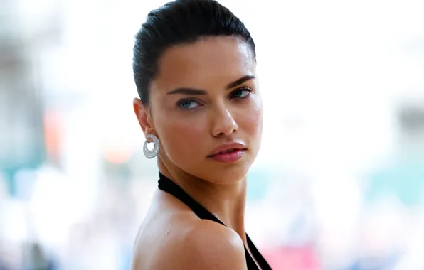 Взгляд, серьги, макияж, Адриана Лима, Adriana Lima, look, Hair, Victoria's Secret