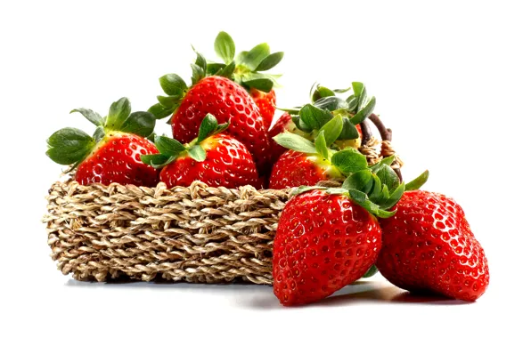 Ягоды, клубника, корзинка, strawberry, fresh berries