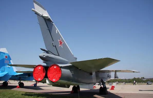 Картинка ВВС, Бомбардировщик, Су-24, Су-27, Сухой, РОССИИ