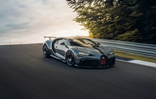 Растительность, ограждение, Bugatti, трек, Chiron, 2020, Chiron Pur Sport