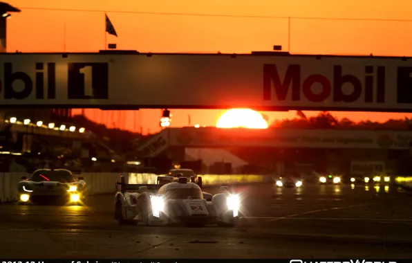 Солнце, закат, ауди, audi, спорт, трасса, гонки, LMS