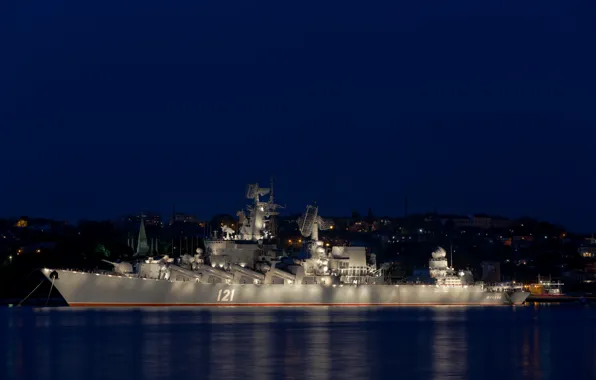 Праздник, подсветка, Москва, крейсер