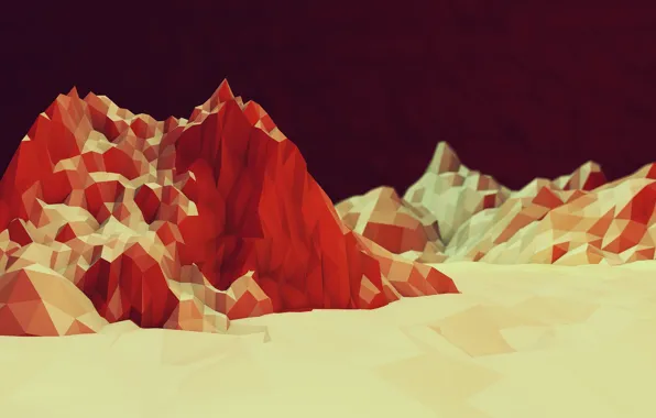Картинка горы, цвет, текстура, геометрия, texture, mountains, color
