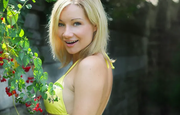 Girl, sexy, cleavage, long hair, boobs, smile, beautiful, pretty