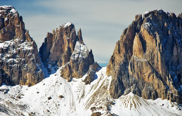 Картинка зима, горы, Италия, Доломитовые Альпы, южные Альпы