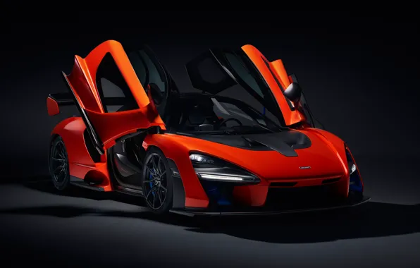 McLaren, двери, суперкар, 2018, Senna