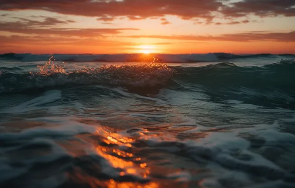 Море, волны, пейзаж, природа, берег, прибой, цифровое искусство, ИИ-арт