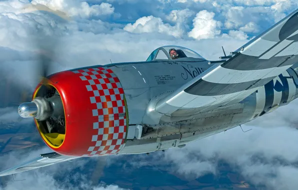 Thunderbolt, USAF, Истребитель-бомбардировщик, Вторая Мировая Война, P-47D Thunderbolt, P-47 Thunderbolt, Republic P-47D Thunderbolt