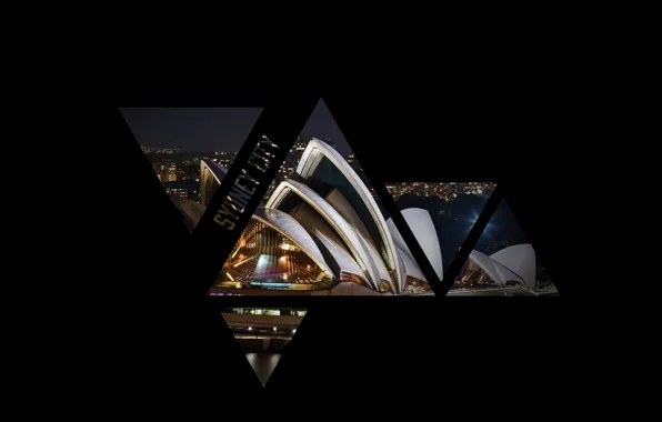 Треугольники, Австралия, театр, Сидней, опера, Australia, Sydney