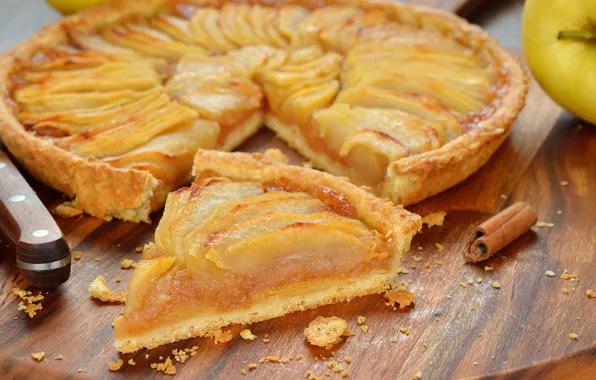 Яблоки, пирог, выпечка