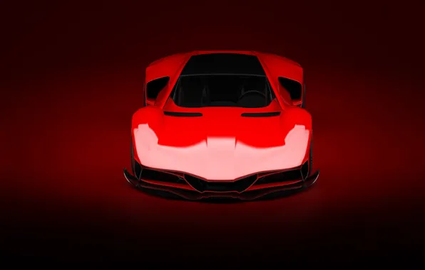 Красный, Авто, Машина, Стиль, Фон, Red, Car, Art