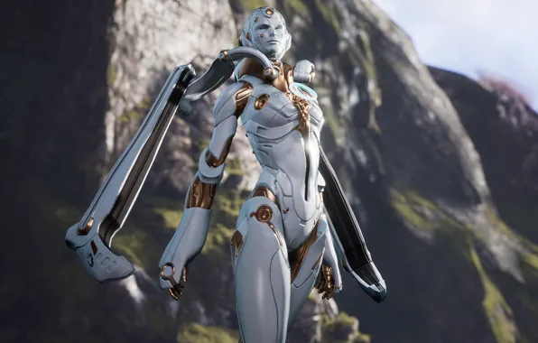 Girl, game, robot, android, mecha, woman, Muriel, Paragon
