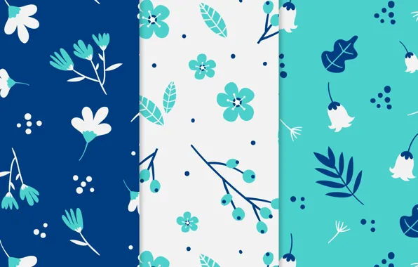 Цветы, синий, фон, голубой, текстура, patterns, flowers, pretty