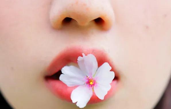Asian, Model, Flower, Woman, Face, Close Up, Close Shot, Close Face