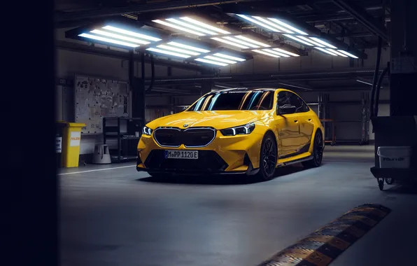 Желтый, BMW, Автомобиль