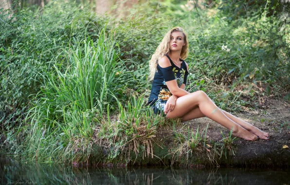 Картинка девушка, поза, фон, Tatiana Lozovan