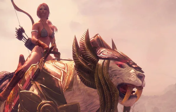 Игра, лучница, саблезубый, Armored SabreCat Mount, пет
