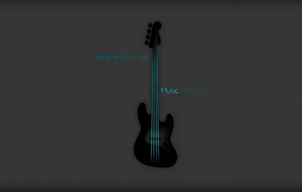 Aquamarine, серый, фон, bass, strings, струны, бас, grey background