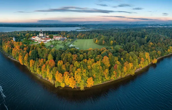 Lietuva, Kaunas, Autumn Panorama, Pažaislis