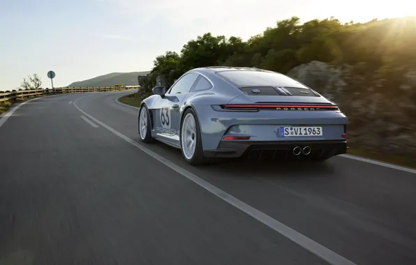 Картинка car, 911, Porsche, road, fast, Porsche 911 S/T Heritage Design Package