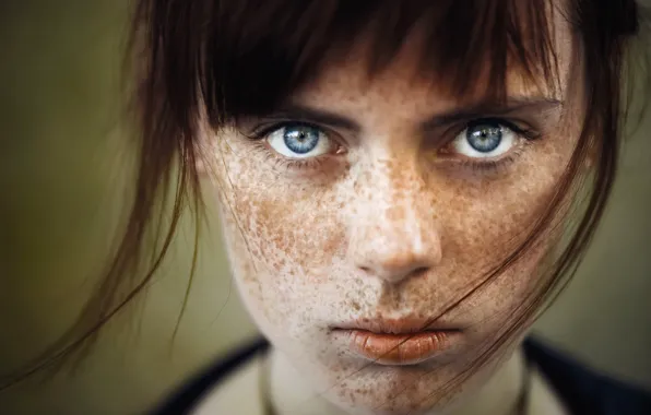 Картинка портрет, веснушки, Андрей Лободин, eyes