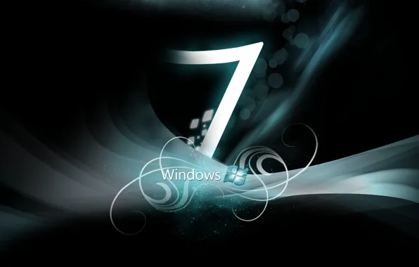 Картинка узоры, логотип, seven, windows