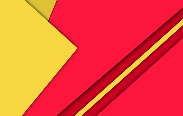 Android, Red, Design, 5.0, Lines, Yellow, Lollipop, Material
