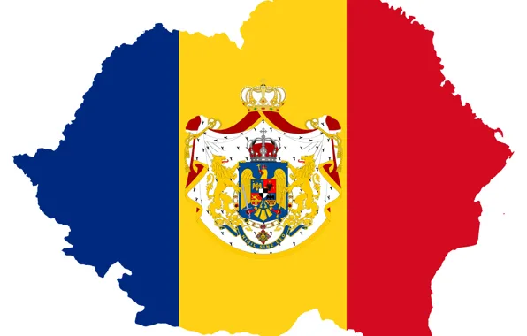 Флаг, герб, custom, румыния, flag, romania, border, coat of arms