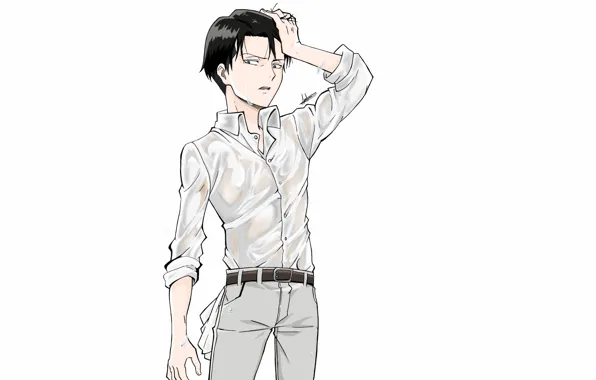 Аниме, арт, парень, Shingeki no Kyojin, Леви, капрал