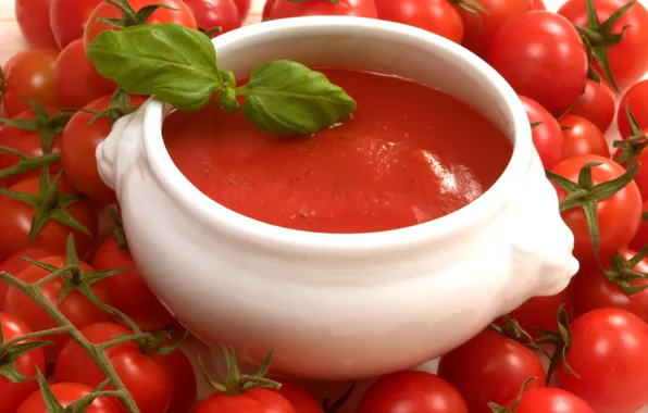 Картинка помидоры, томаты, супница, томатный суп