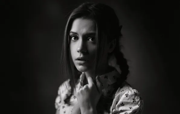 Портрет, Xenia, Ксения Кокорева, чб фотопортрет, Vasiliy Zhukov