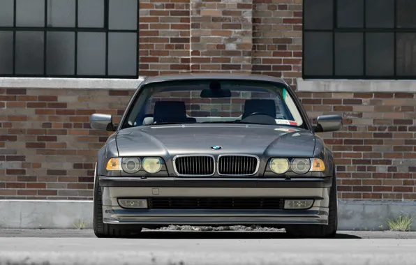 BMW, Classic, Front, Face, Silver, E38, 740Li