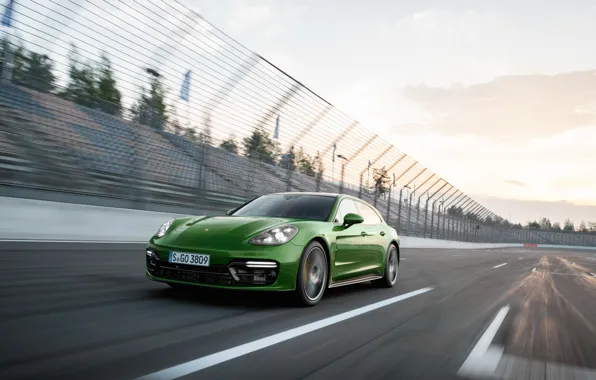 Скорость, Porsche, Panamera, 2018, GTS, Sport Turismo