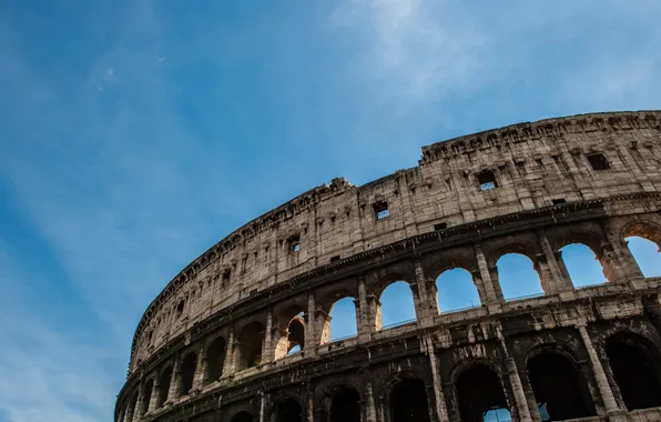 Картинка небо, Рим, Колизей, Италия, архитектура, Italy, Colosseum, Rome