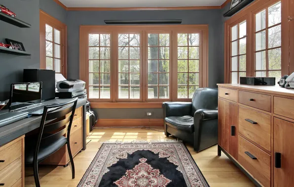 Interior, workspace, home office