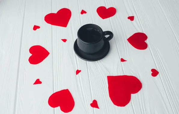 Любовь, Кофе, сердечки