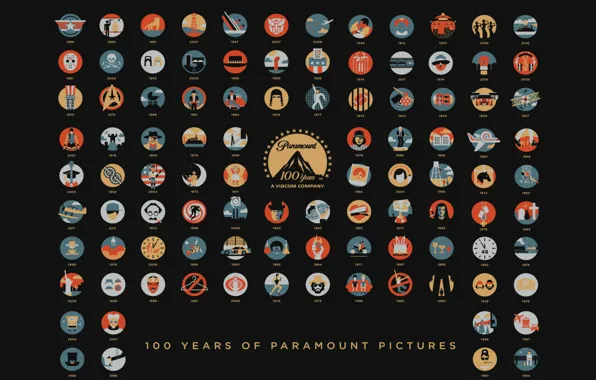 Картинка Кино, Movies, Art, Фильмы, 100 лет, Парамаунт Пикчерз, Paramount Pictures, 100 Years Anniversary