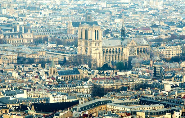 Франция, Париж, панорама, мегаполис